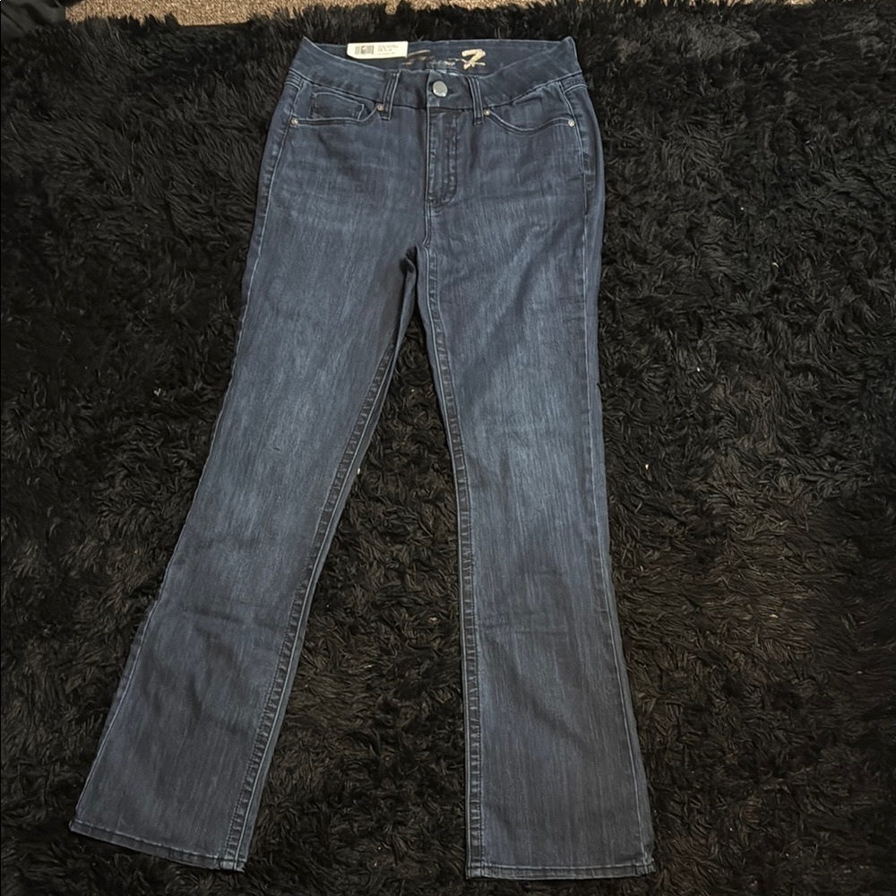 Seven7 Blue Straight Leg Jeans Timeless Design
